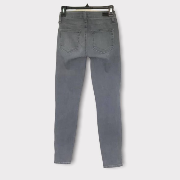 Paige Skinny Zip Ankle Jeans in Gray - Picture 5 of 5